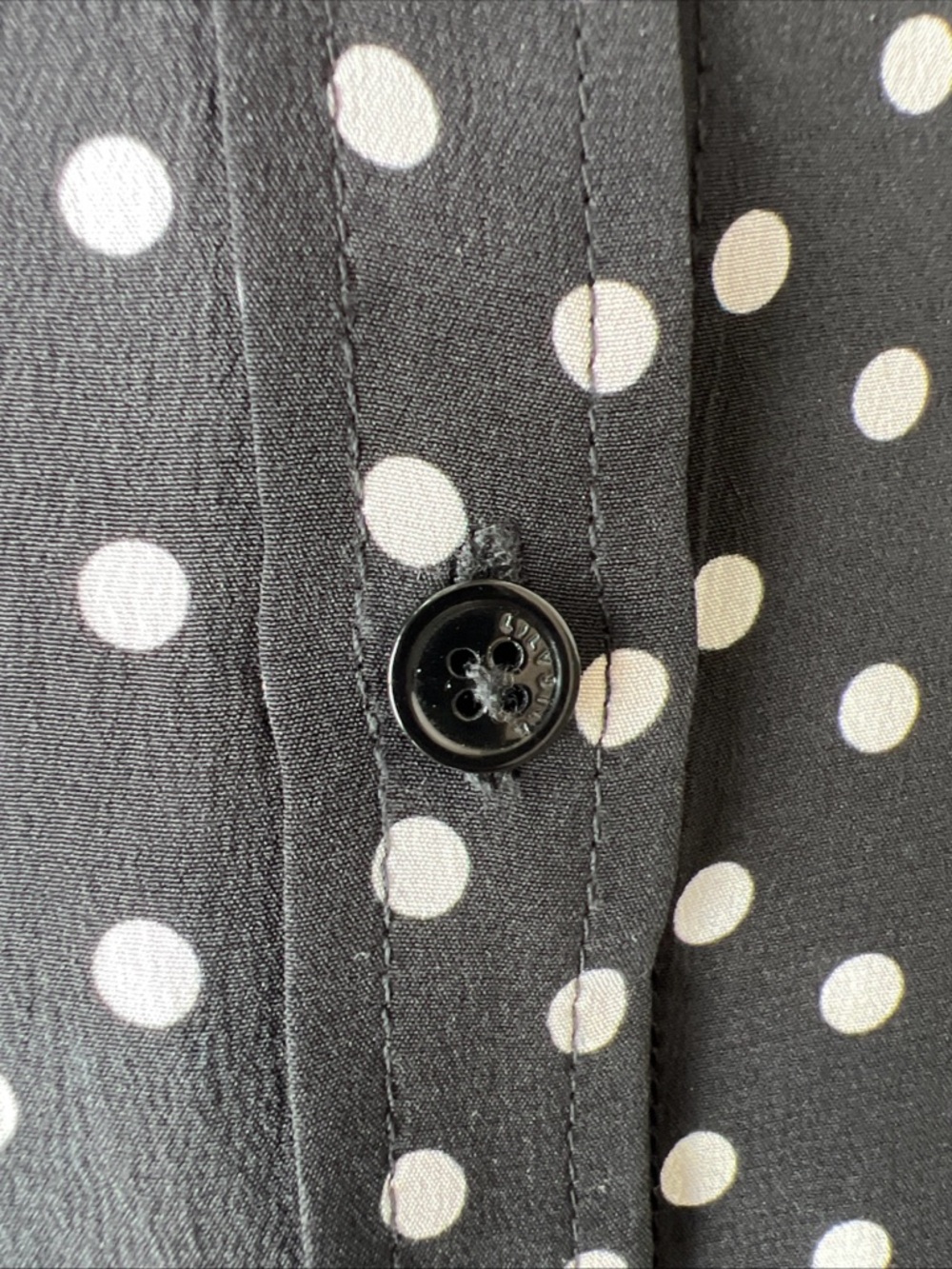 Women’s Lilysilk Beautiful Black White Polka Dot 100% Mulberry Silk Blouse XL - Picture 7 of 11
